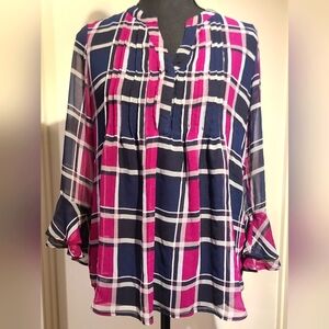 Purple Plaid Charter Club Blouse